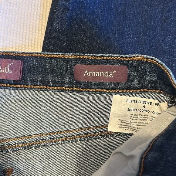 Gloria Vanderbilt Amanda Woman Dark Jeans Petite Size 4 - Picture 5 of 12